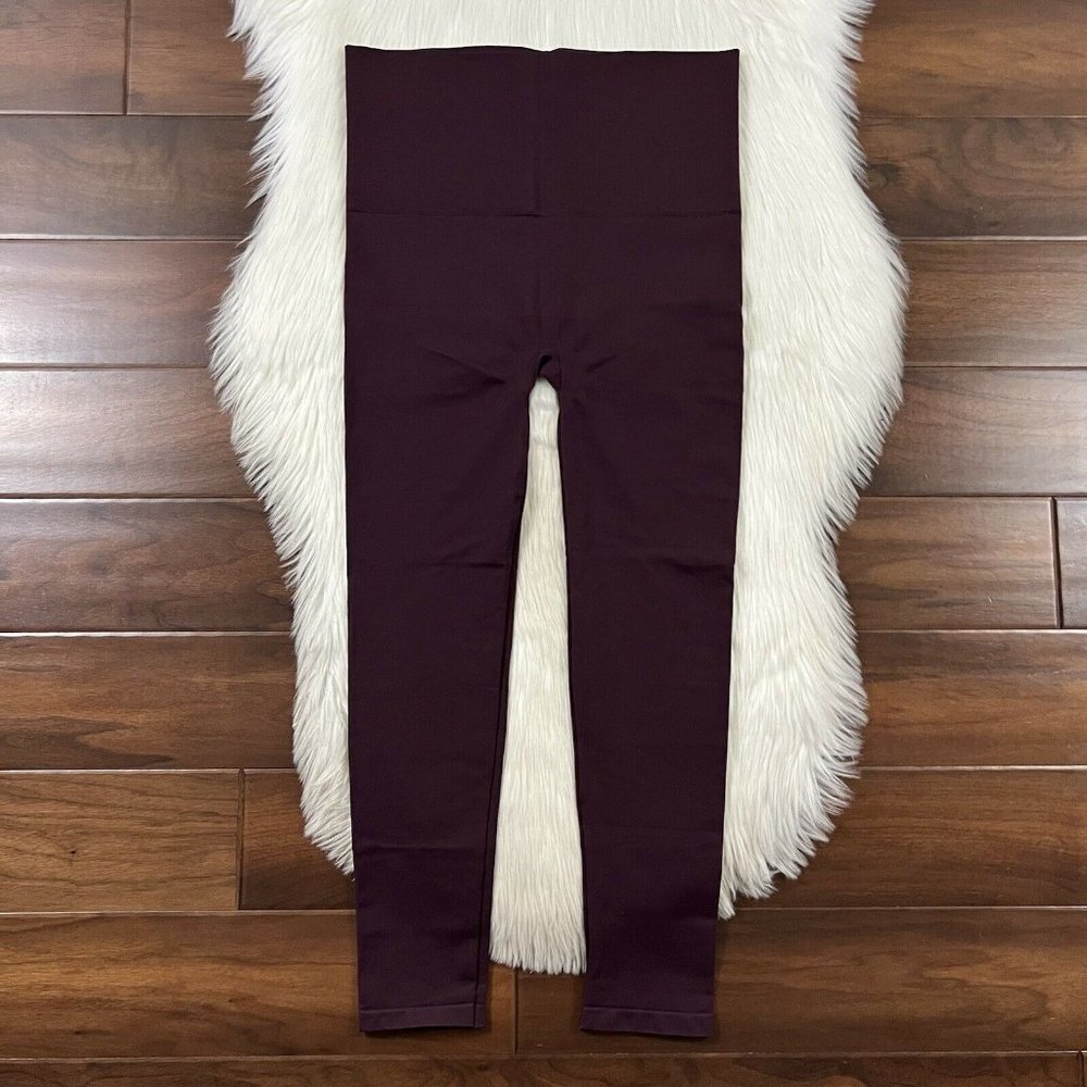 Spanx Plus Size 1X Maroon Wine Look At‎ Me Now Cropped Leggings Pant